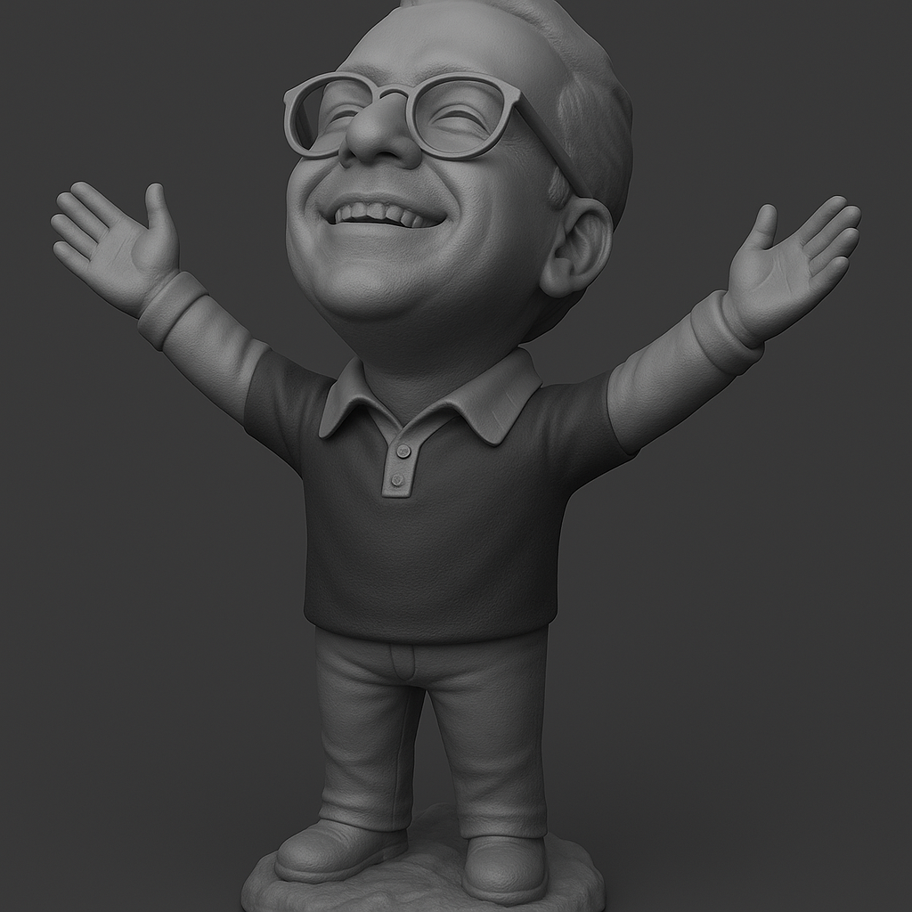 face anatomy 3d model-create 3d face model from photo_Joyful Figurine with Outstretched Arms