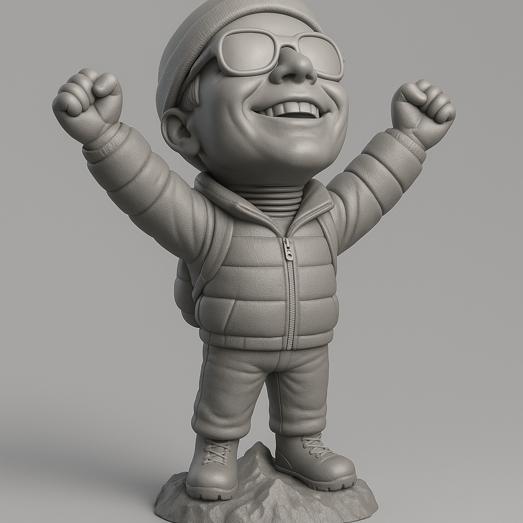 silhouette 3d printer maker-3d portrait printing_Joyful Adventurer 3D Model