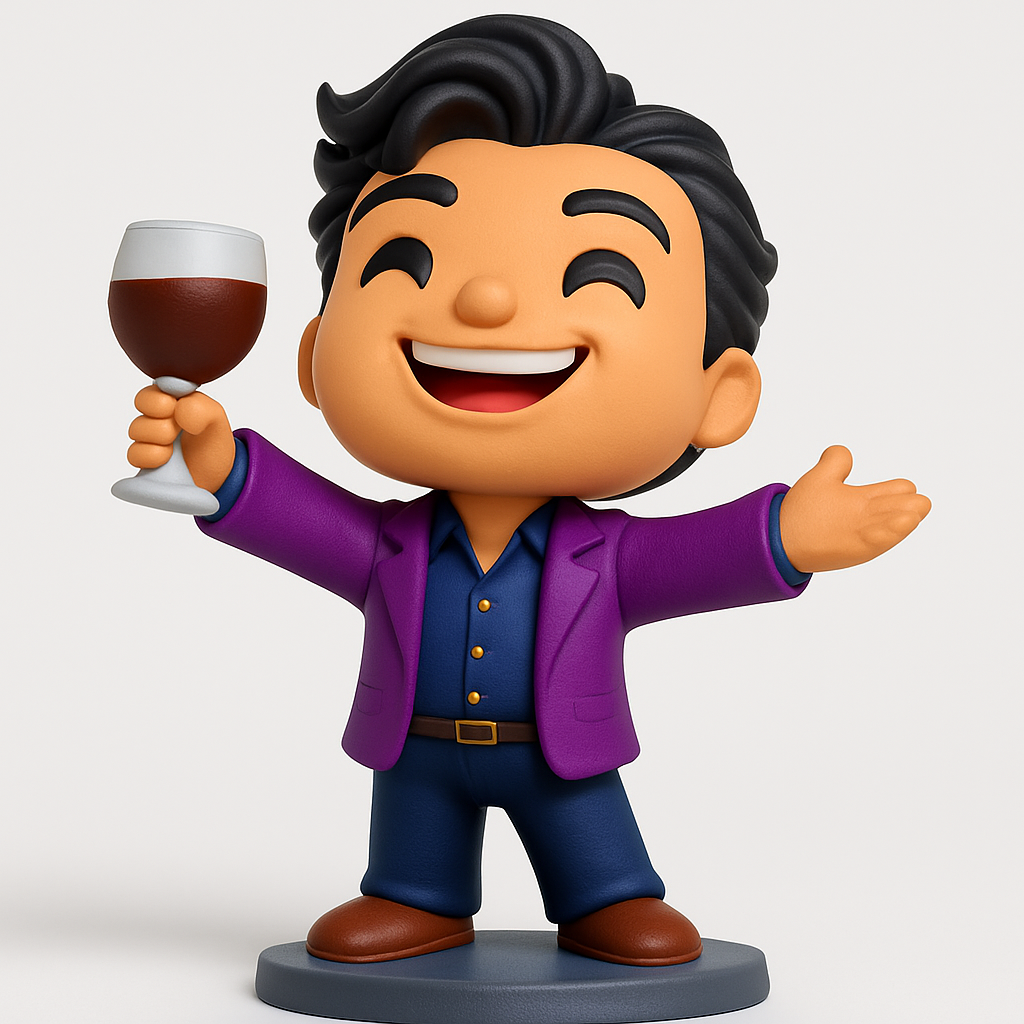 face to 3d model ai-3D portrait printing from photo_Happy Toast Figurine: Celebrate Joy & Good Times