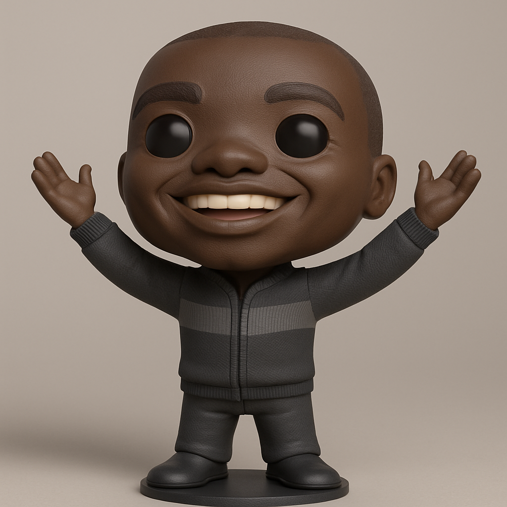 face anatomy 3d model-create 3d face model from photo_Smiling Pop-Style Character 3D Print