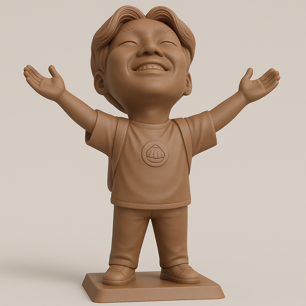 face anatomy 3d model-create 3d face model from photo_Joyful Cheerful Kid Figure