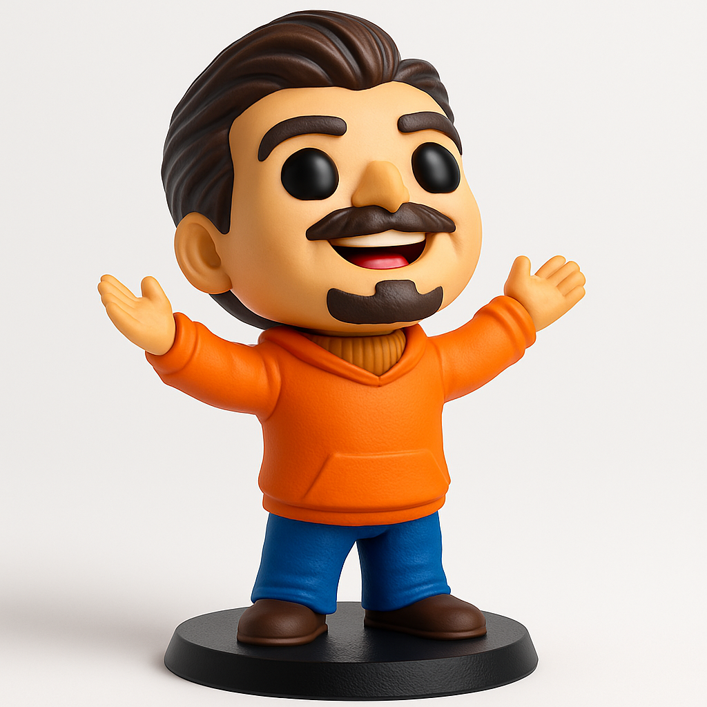 face to 3d model ai-3D portrait printing from photo_Friendly Welcome Figurine | Chibi Man 3D Print