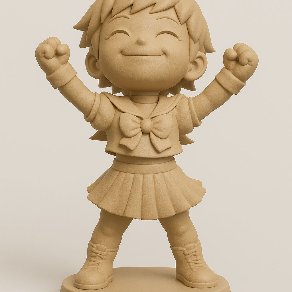 face anatomy 3d model-create 3d face model from photo_Joyful Cheerleader 3D Model