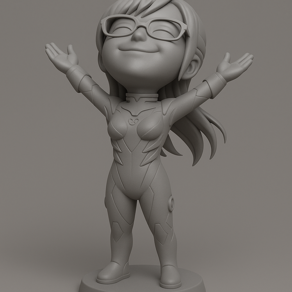 face anatomy 3d model-create 3d face model from photo_Charming Heroine Figurine for 3D Printing