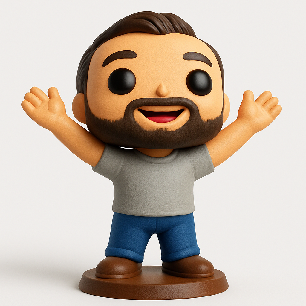 face anatomy 3d model-create 3d face model from photo_Smiling Funko Style Figure - Your Desk's New Best Friend!