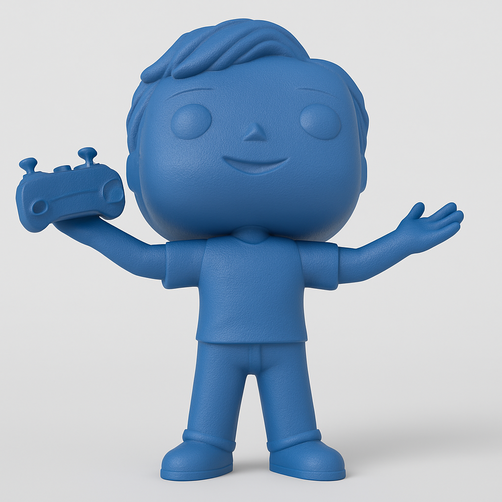 face anatomy 3d model-create 3d face model from photo_Craft Your Character: Blank Pop Figure with Controller