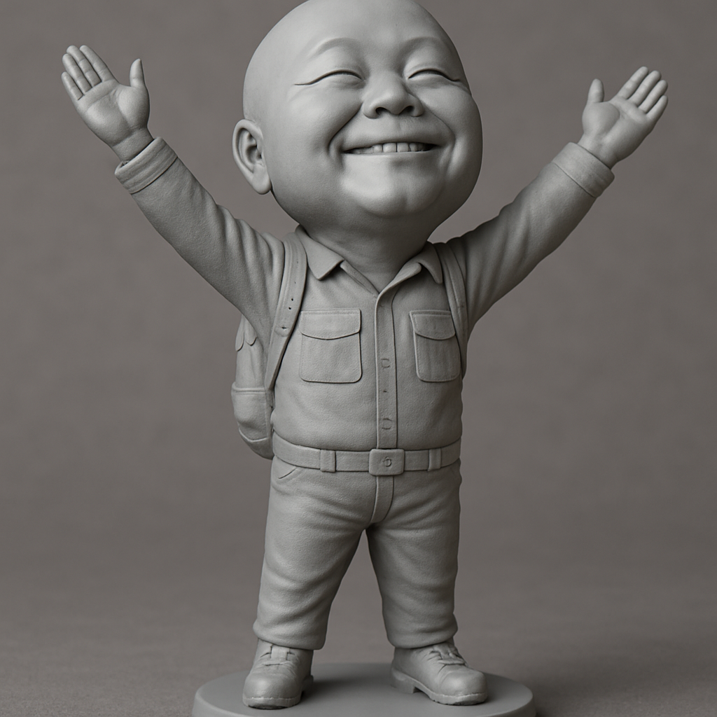 face anatomy 3d model-create 3d face model from photo_Exuberant Child Figurine: Spread Happiness 3D Print