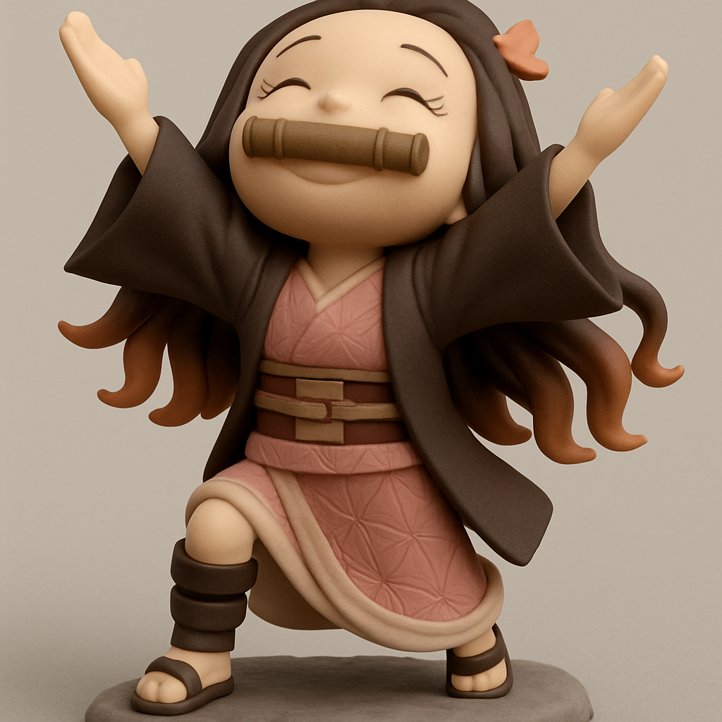 silhouette 3d printer maker-3d portrait printing_Joyful Character Pose for 3D Printing Fun