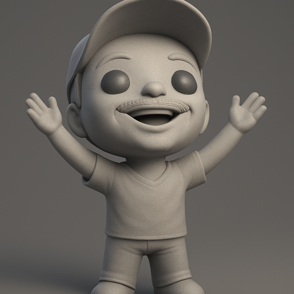 face to 3d model ai-3D portrait printing from photo_Expressive Chibi Joy - Your Next Fun 3D Print!