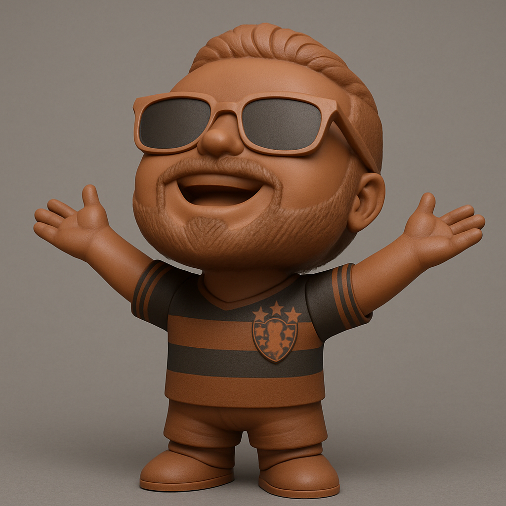 face anatomy 3d model-create 3d face model from photo_Happy Fan Collectible Figurine - Show Your Team Pride!