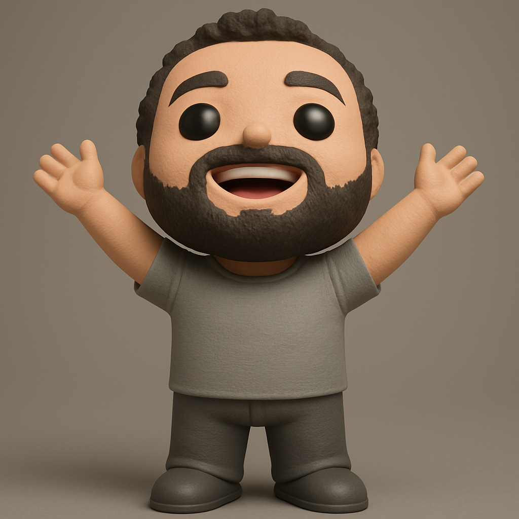 face anatomy 3d model-create 3d face model from photo_Happy Waving Cartoon Guy - Fun Desk Buddy!