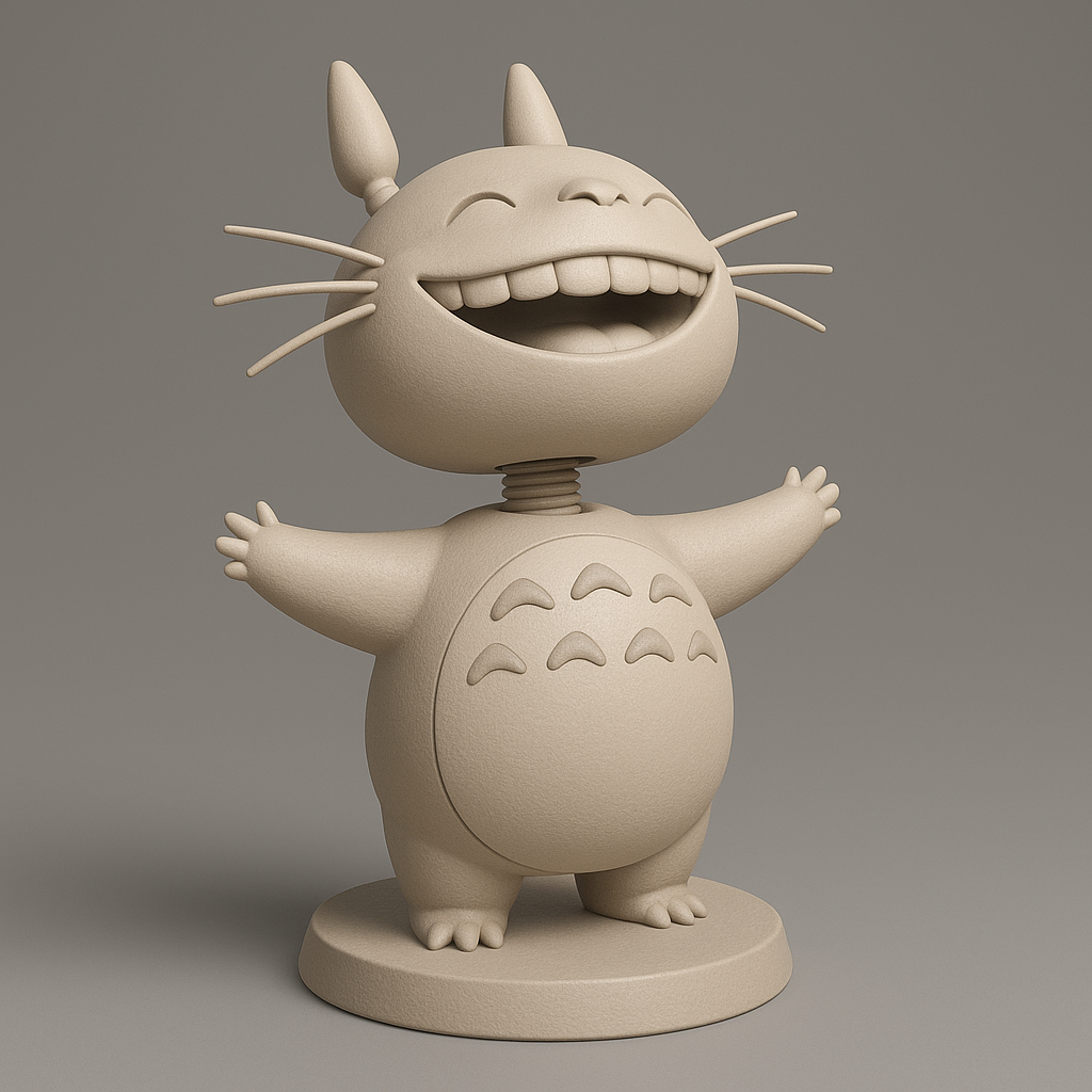 silhouette 3d printer maker-3d portrait printing_Joyful Rotating Character Model