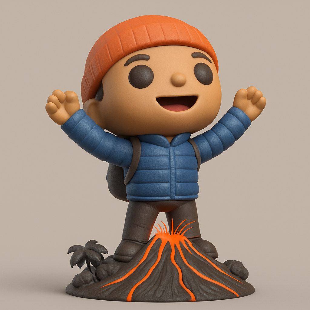 face anatomy 3d model-create 3d face model from photo_Epic Volcano Hiker: Triumphant Adventure Collectible