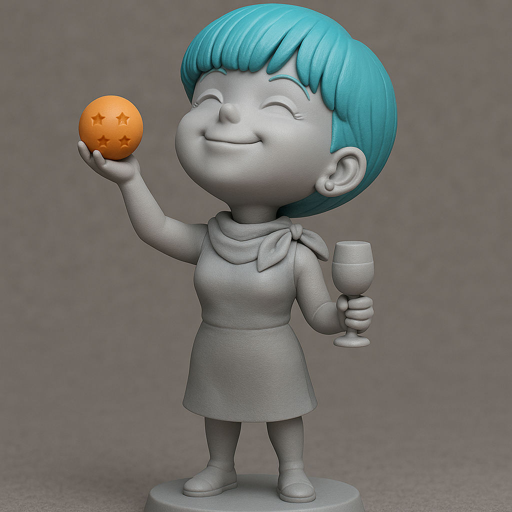 silhouette 3d printer maker-3d portrait printing_Joyful Character with Dragon Ball