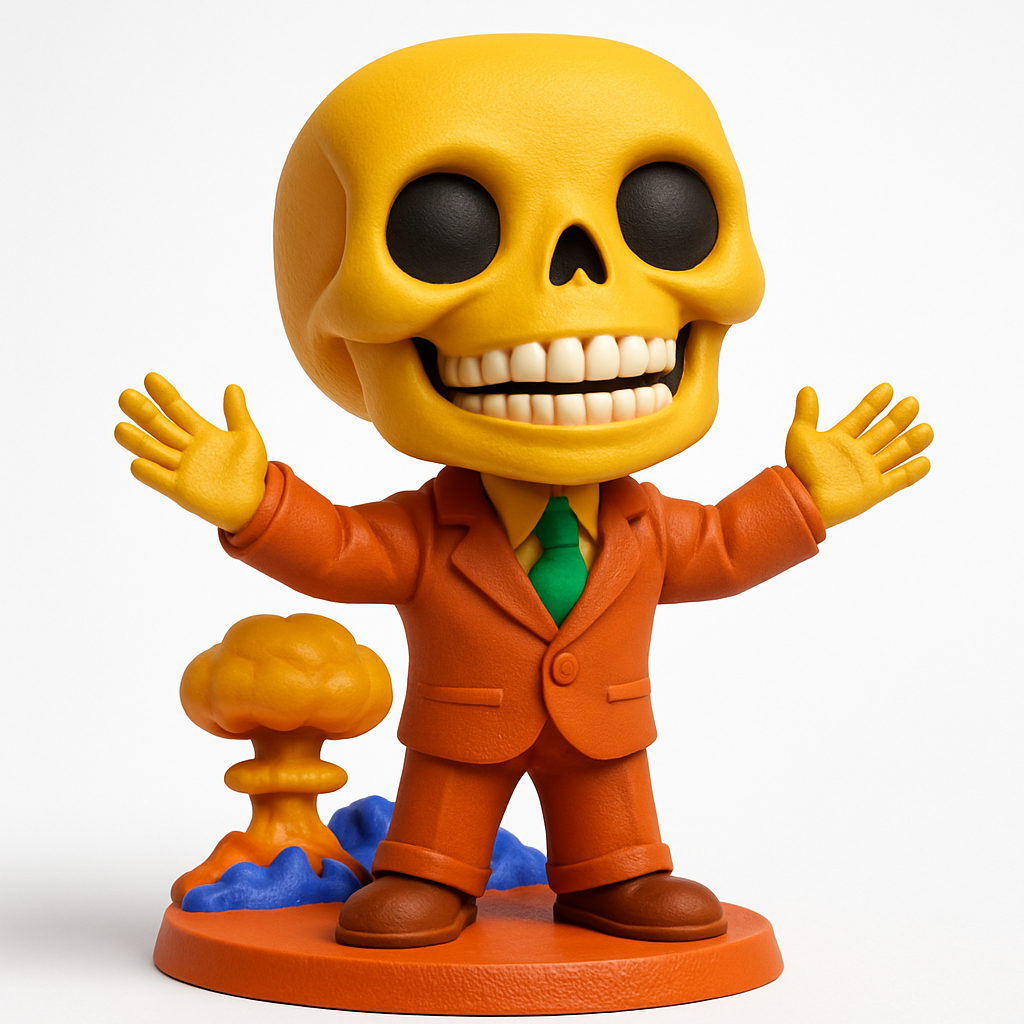 face anatomy 3d model-create 3d face model from photo_Atomic Boss Skull: Fun & Explosive Desk Companion