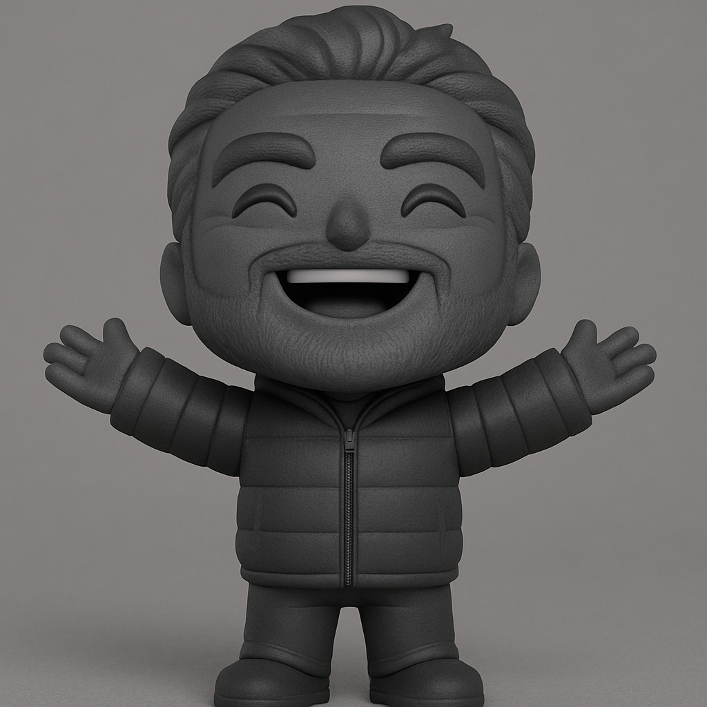 face anatomy 3d model-create 3d face model from photo_Welcoming Chibi Man: Print a Smile & Spread Joy!