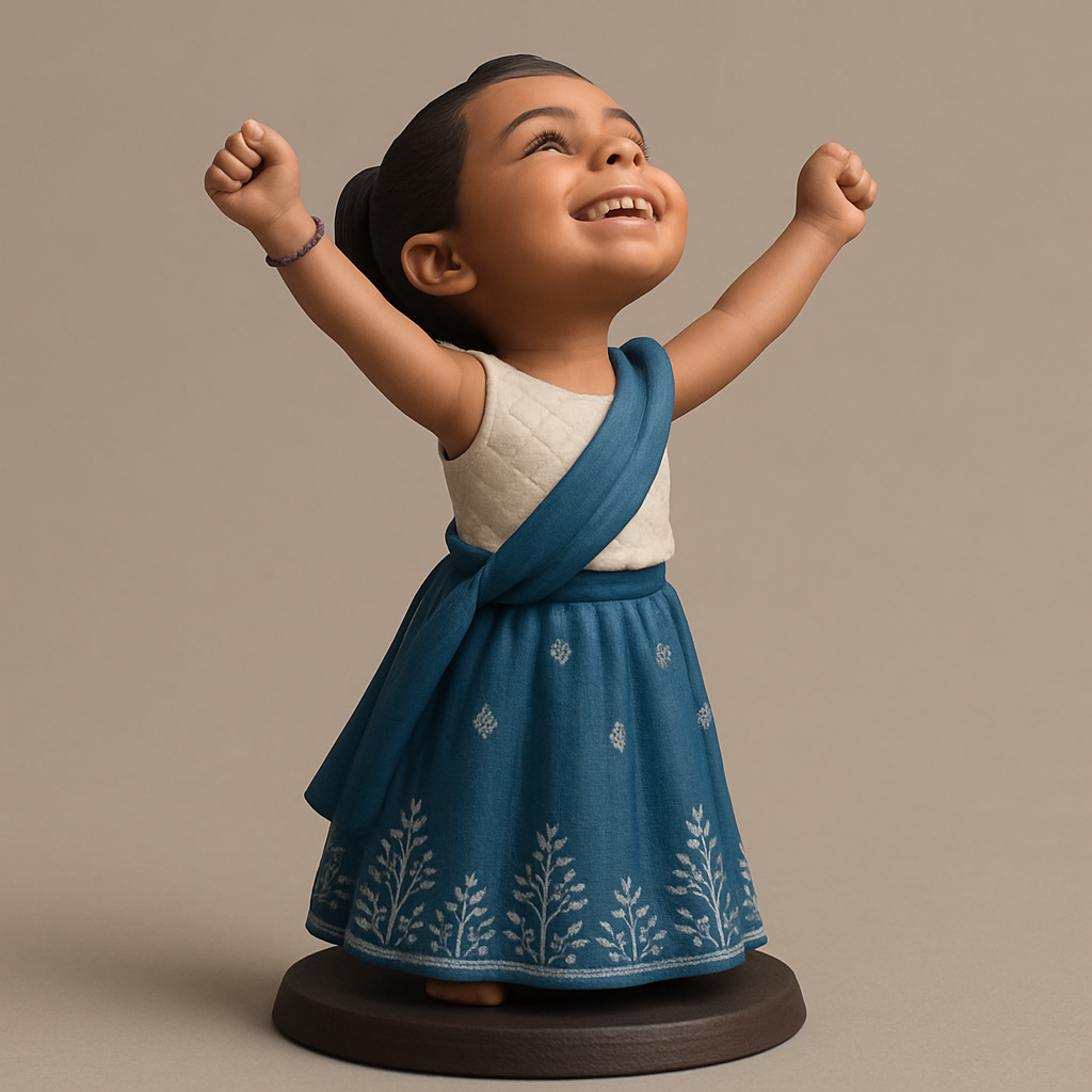 face anatomy 3d model-create 3d face model from photo_Little Champion Figurine: Celebrate Joy & Spirit