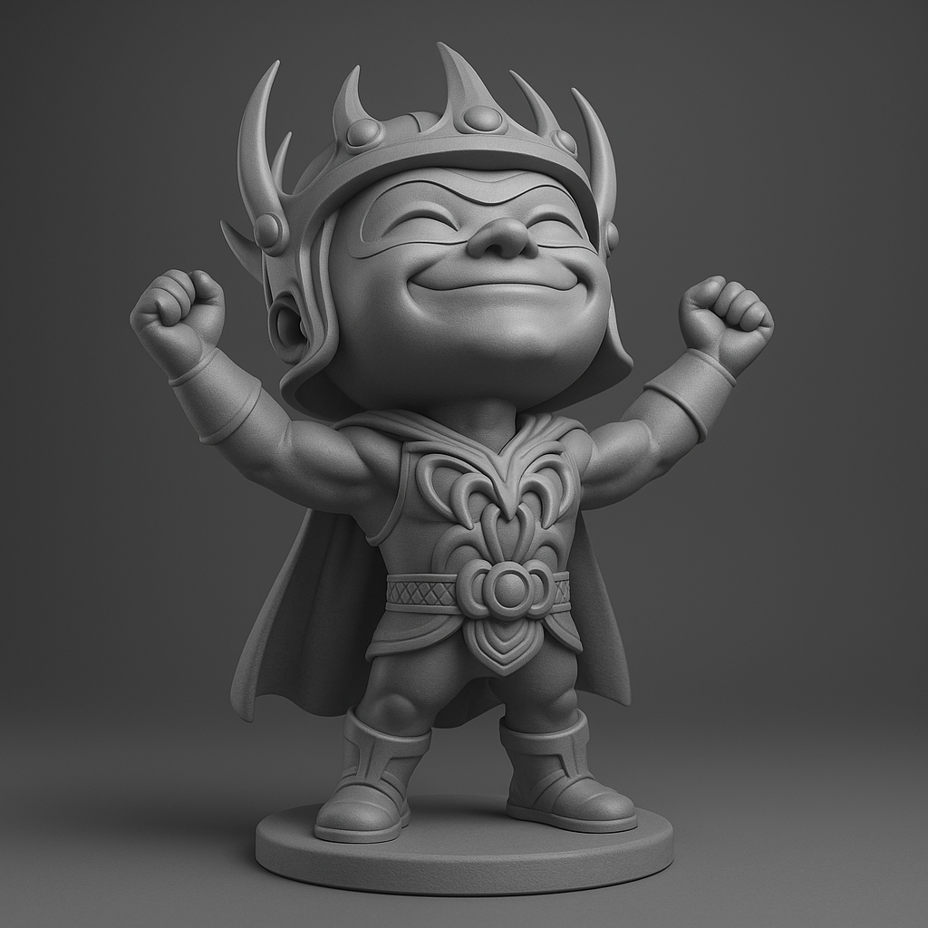 silhouette 3d printer maker-3d portrait printing_Victorious Hero Figurine for 3D Printing