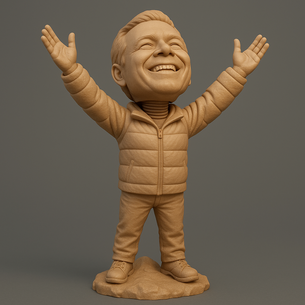 face anatomy 3d model-create 3d face model from photo_Joyful Adventurer Statue