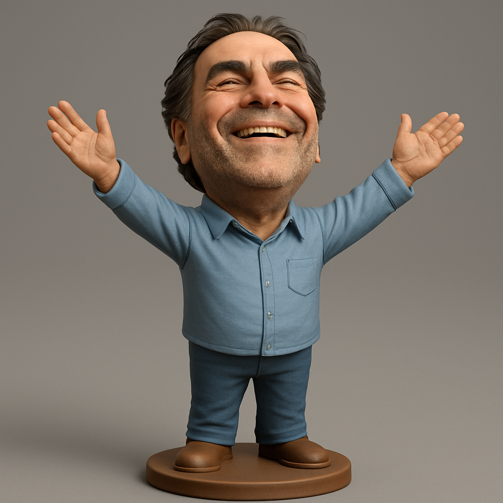 face anatomy 3d model-create 3d face model from photo_Joyful Welcome Figurine: Spread Positivity!