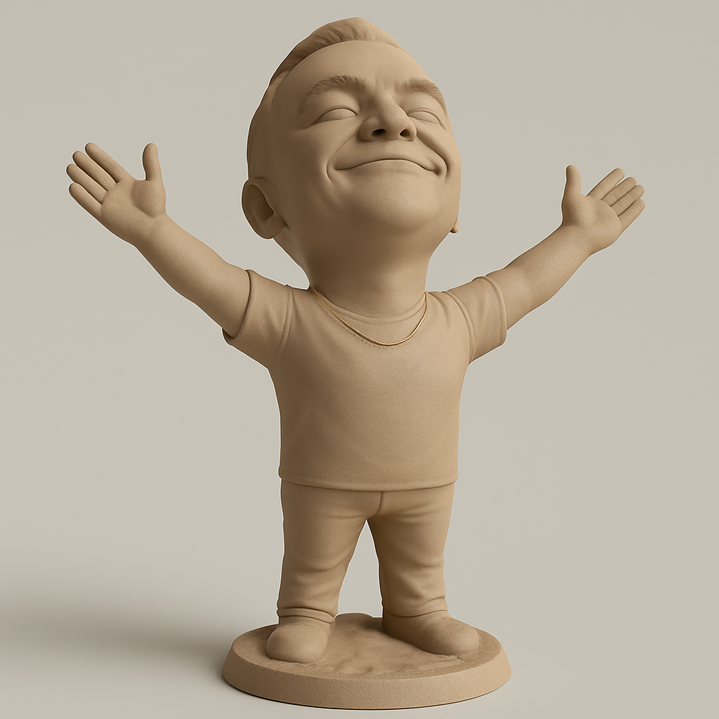 face anatomy 3d model-create 3d face model from photo_Embrace Joy Figurine: Celebrate Life's Happy Moments
