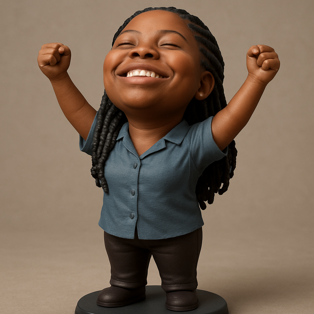 face anatomy 3d model-create 3d face model from photo_Empowered Joy Figurine: Celebrate Every Win!