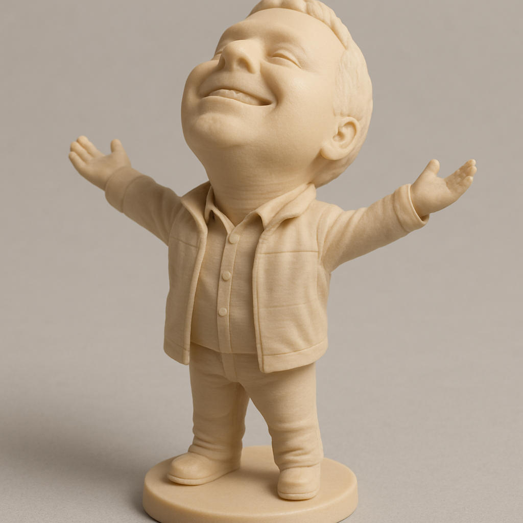 face anatomy 3d model-create 3d face model from photo_Uplifting 'Embrace Joy' Desk Companion