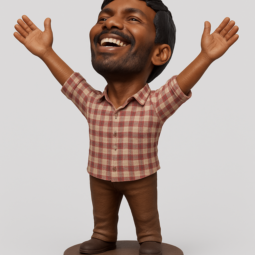 face anatomy 3d model-create 3d face model from photo_Radiant Joy Bobblehead: Celebrate Life's Triumphs!