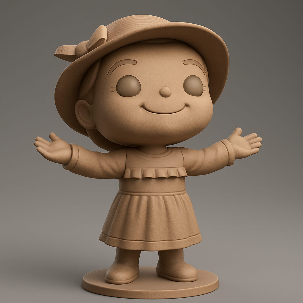 face to 3d model ai-3D portrait printing from photo_Adorable Hugging Girl: A Joyful 3D Print!