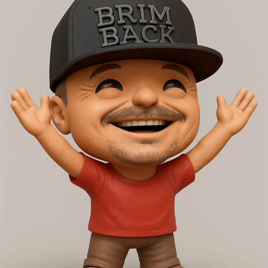 face anatomy 3d model-create 3d face model from photo_Happy 'Brim Back' Guy: Collectible Desk Figurine