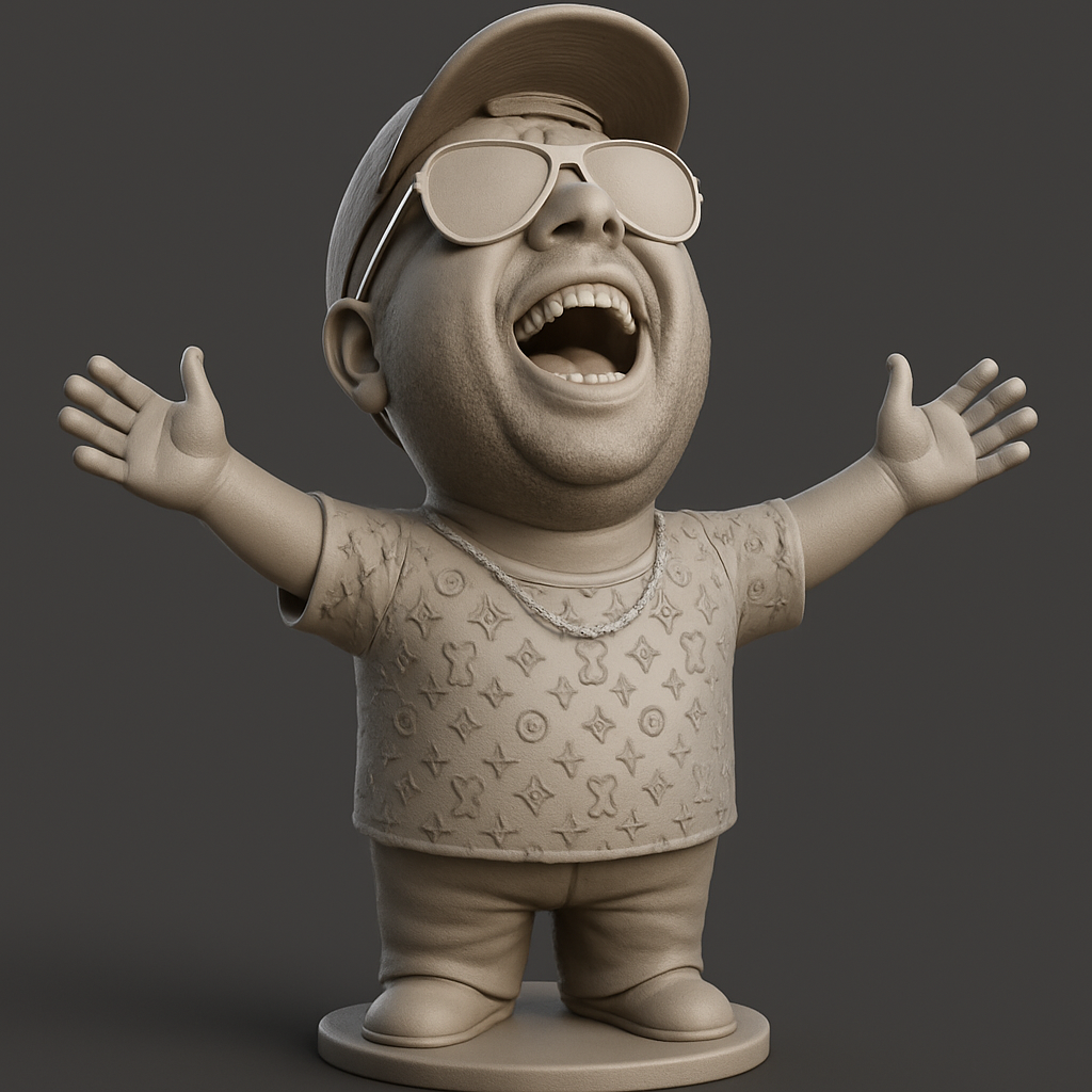 face anatomy 3d model-create 3d face model from photo_Enthusiastic Icon: Print Your Own Hype Man!