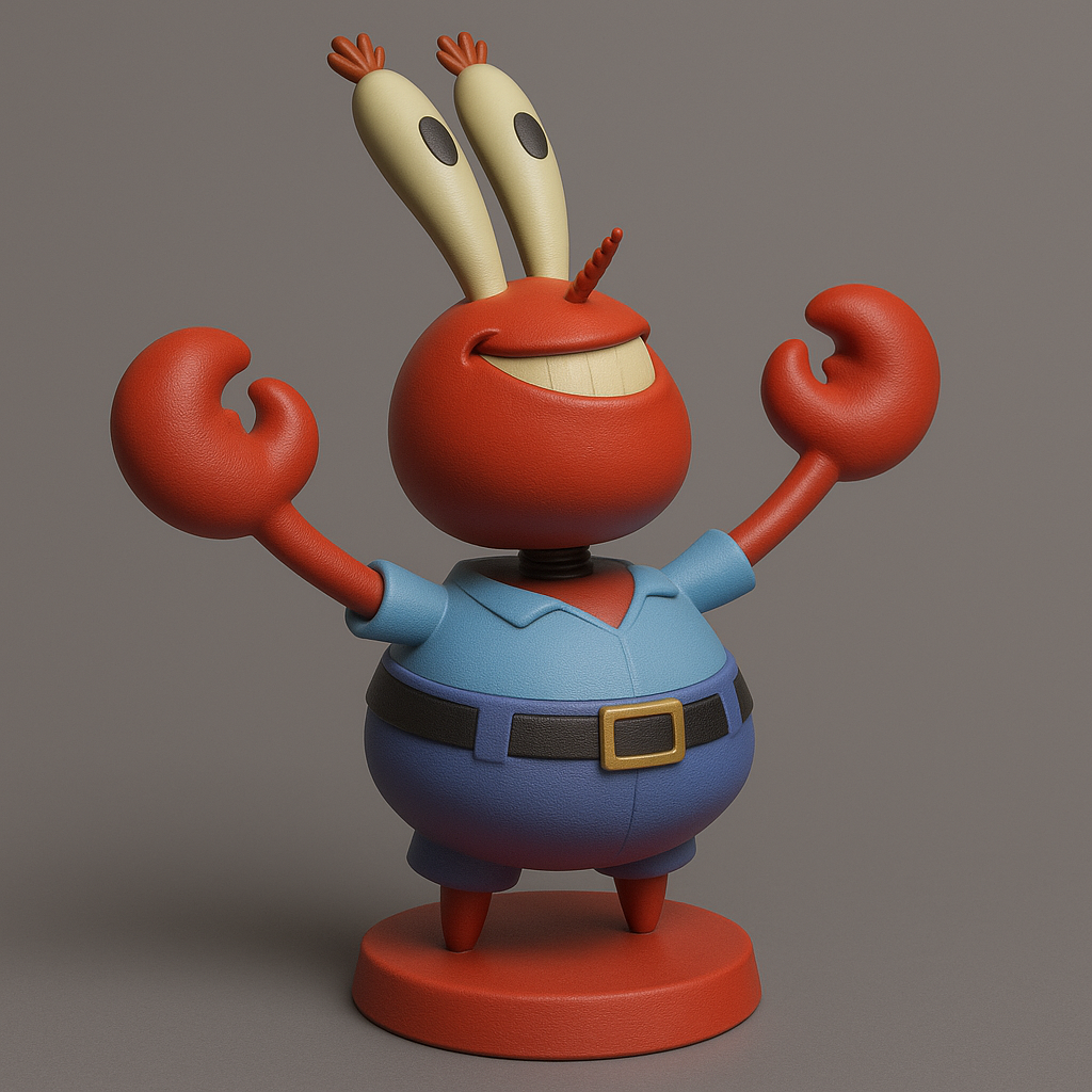 face anatomy 3d model-create 3d face model from photo_Cheerful Crab Figurine for Fun Decor