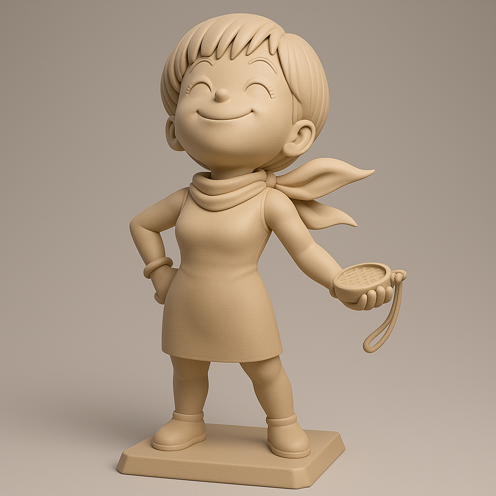 face anatomy 3d model-create 3d face model from photo_Charming Adventurer Figurine for 3D Printing