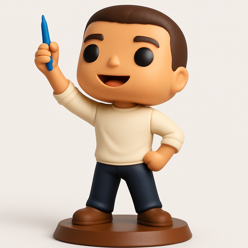 face anatomy 3d model-create 3d face model from photo_Inspiring Creator: Funko-Style Figurine with Pen