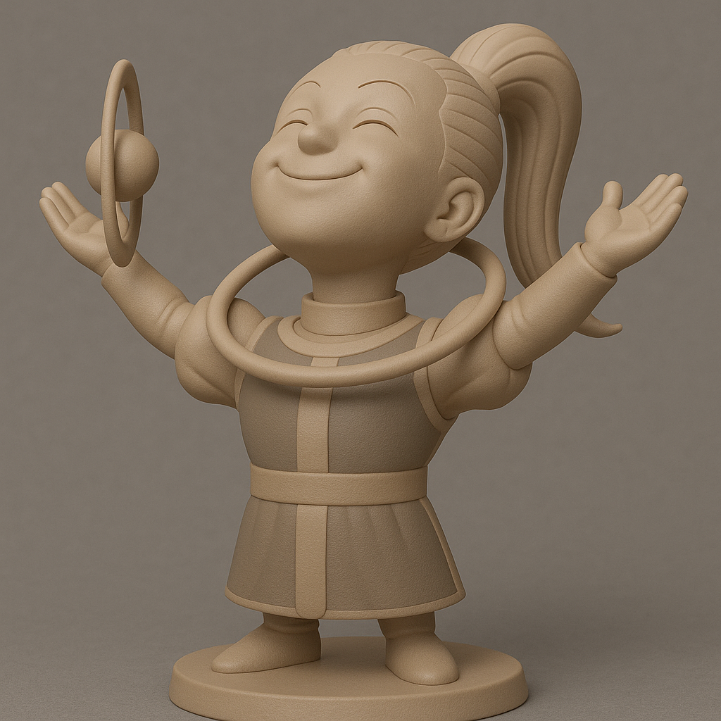 silhouette 3d printer maker-3d portrait printing_Joyful Space Explorer Figure