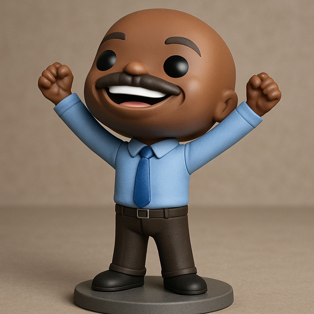 face anatomy 3d model-create 3d face model from photo_Celebrate Success: Joyful Office Hero 3D Print