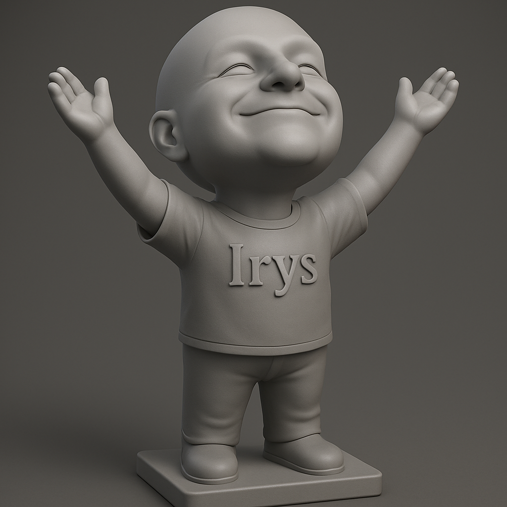 face anatomy 3d model-create 3d face model from photo_Irys Happy Hugs Figurine: Spread Joy & Optimism