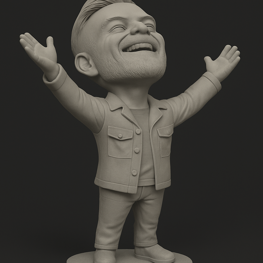 face anatomy 3d model-create 3d face model from photo_Joyful Embrace Bobblehead: Spread Happiness!