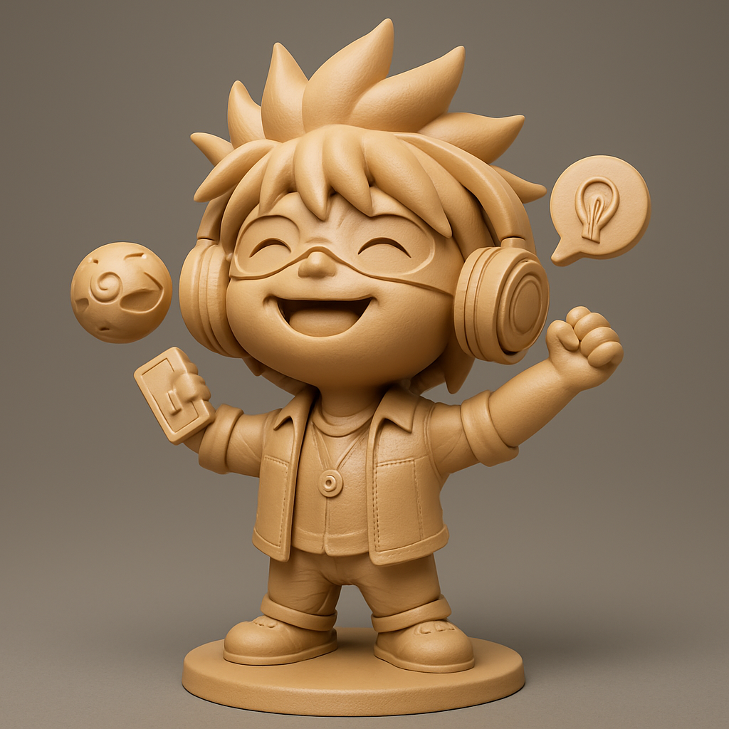 face anatomy 3d model-create 3d face model from photo_Idea Kid Chibi: Joyful Tech & Inspiration Figurine