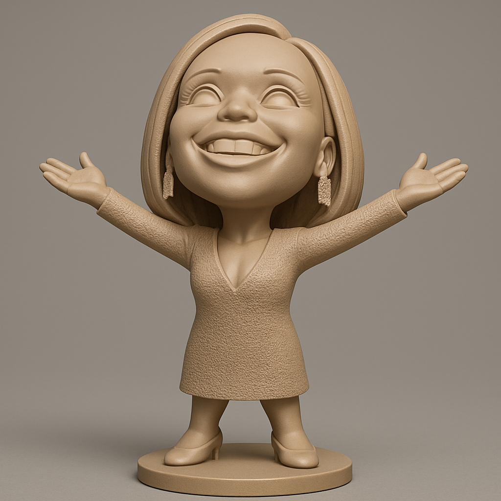 face anatomy 3d model-create 3d face model from photo_Uplifting Chibi Figurine: Spread Joy & Positivity