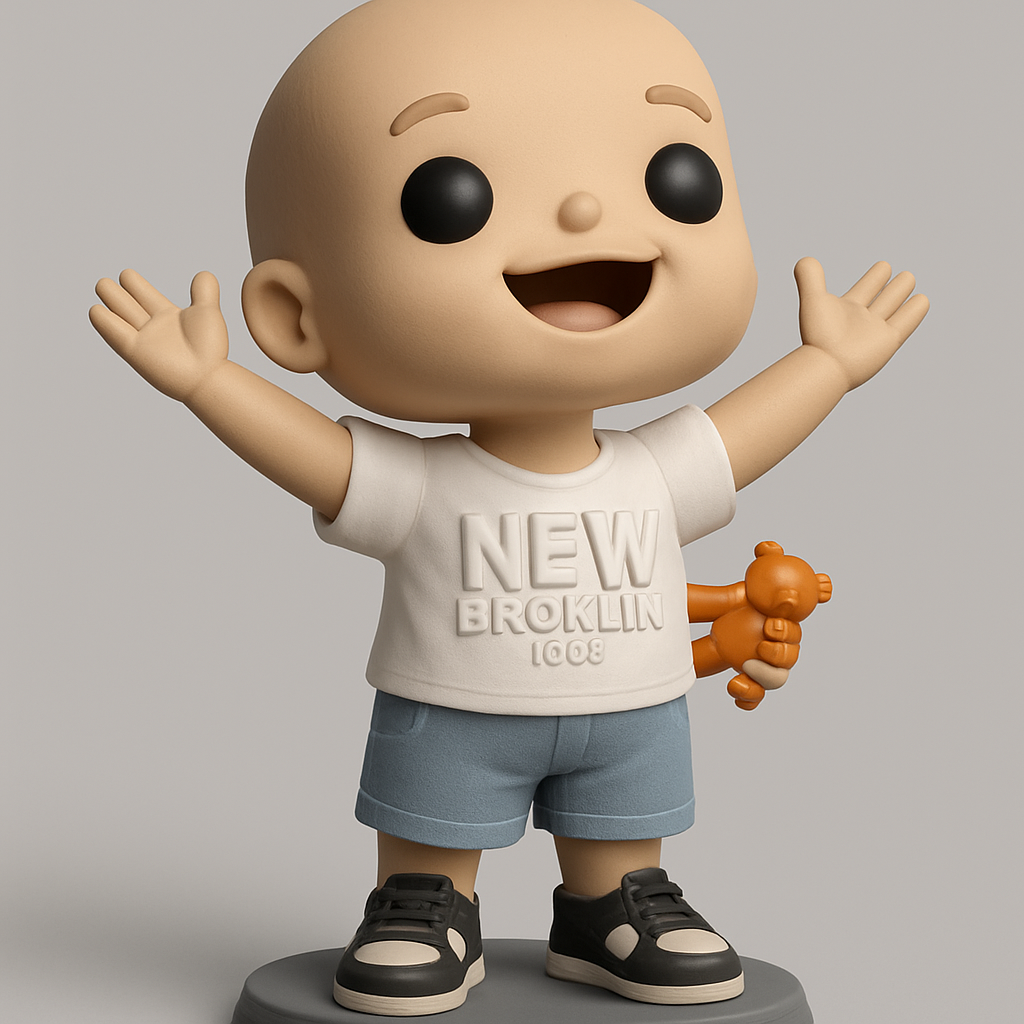 face to 3d model ai-3D portrait printing from photo_Adorable Playful Baby Figurine - A Fun Collectible