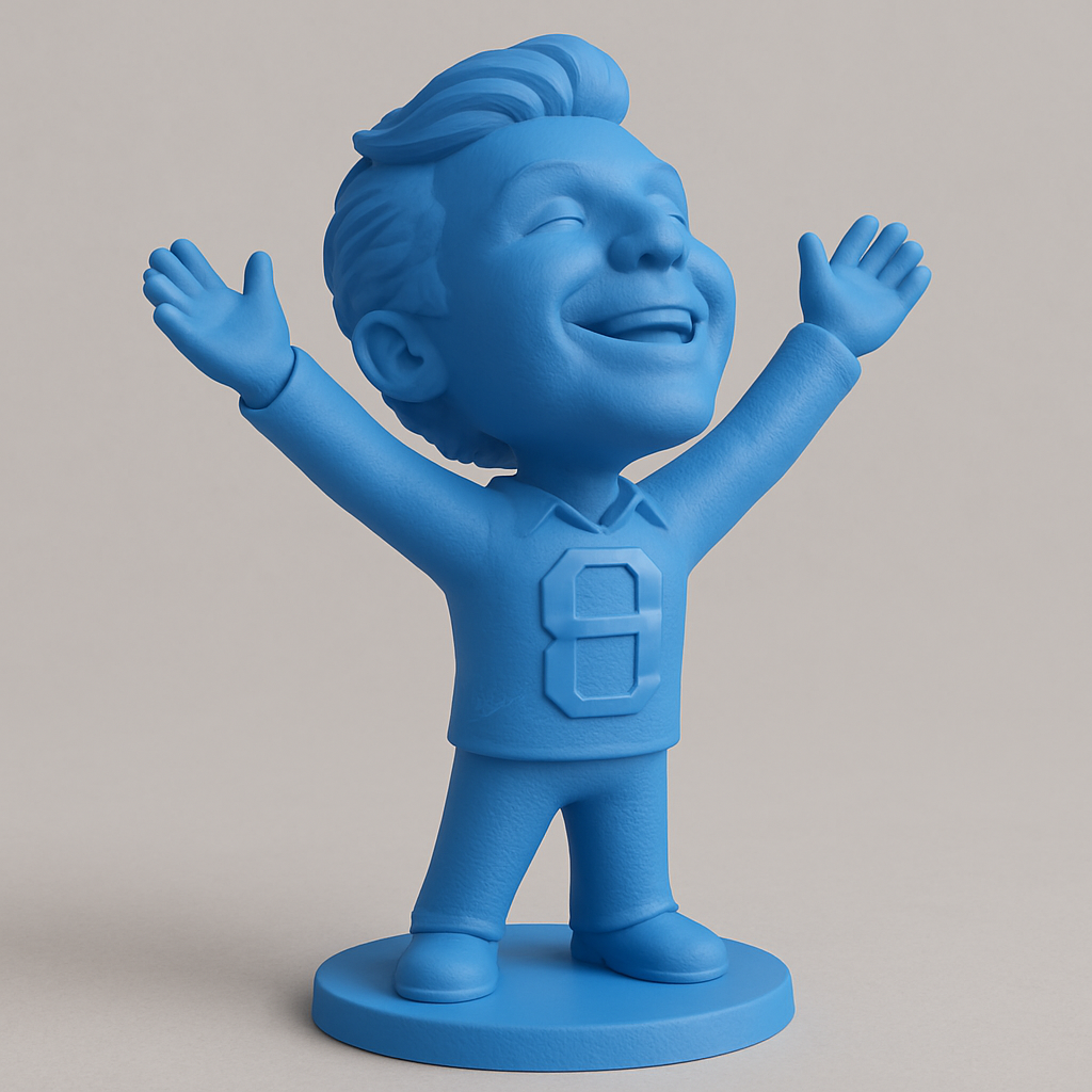 face anatomy 3d model-create 3d face model from photo_Victory! Joyful Athlete #8 Desk Statue