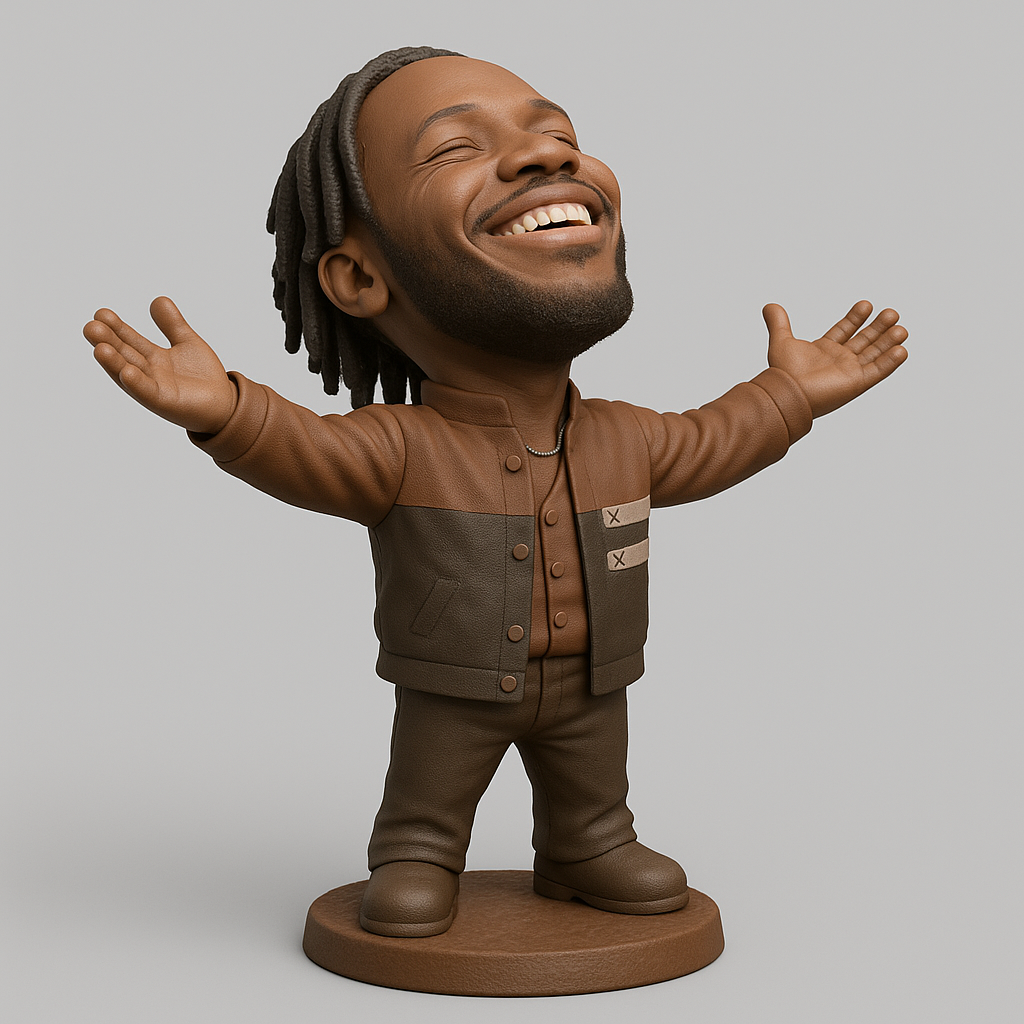 face anatomy 3d model-create 3d face model from photo_Joyful Figurine with Outstretched Arms