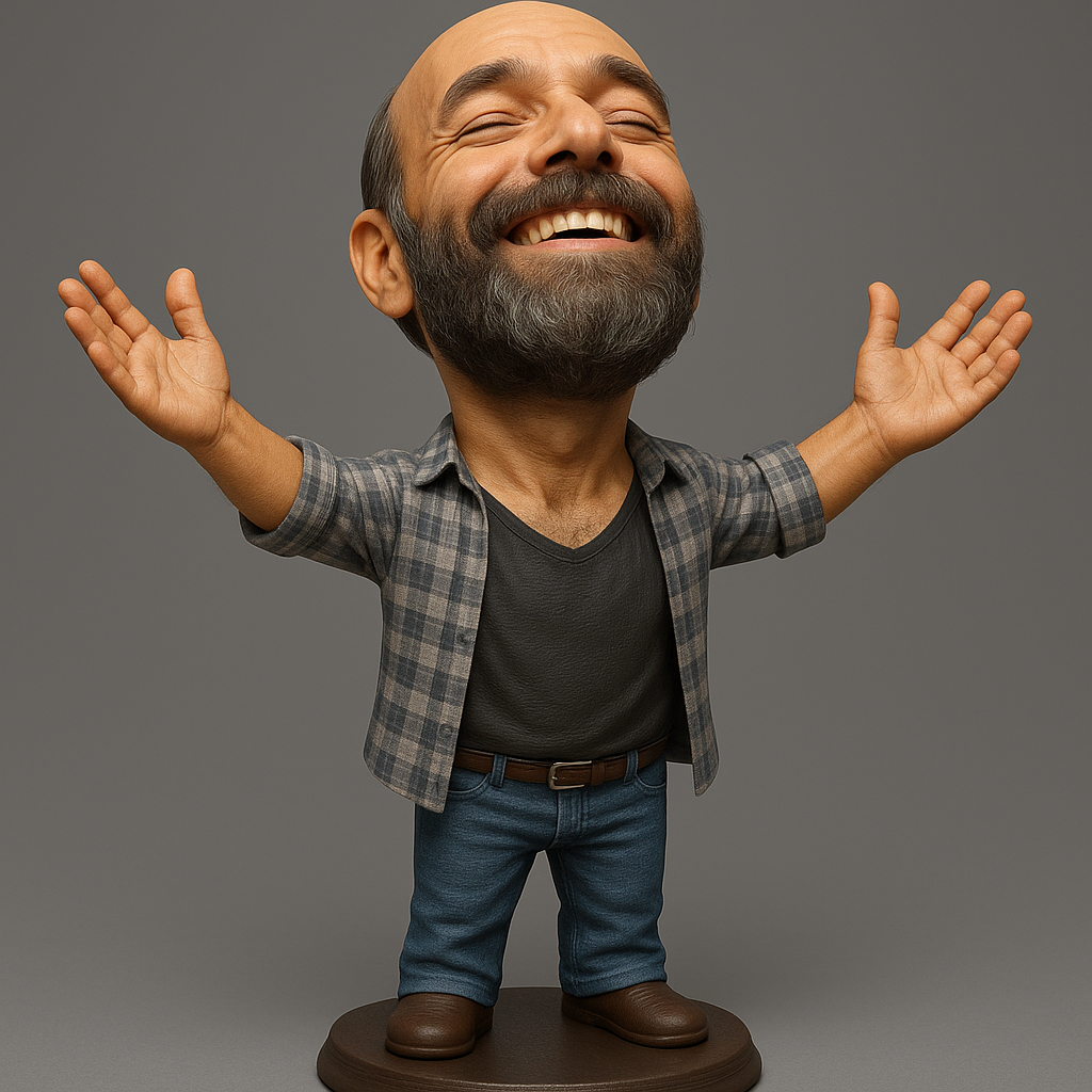 silhouette 3d printer maker-3d portrait printing_Joyful Bobblehead Figurine