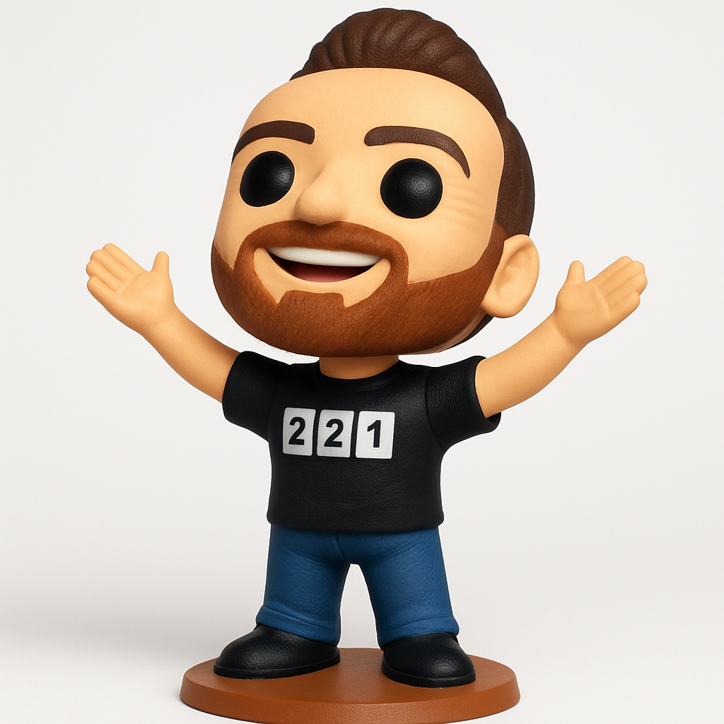 face to 3d model ai-3D portrait printing from photo_Dynamic Bearded Figure '221' - Welcoming Funko Style