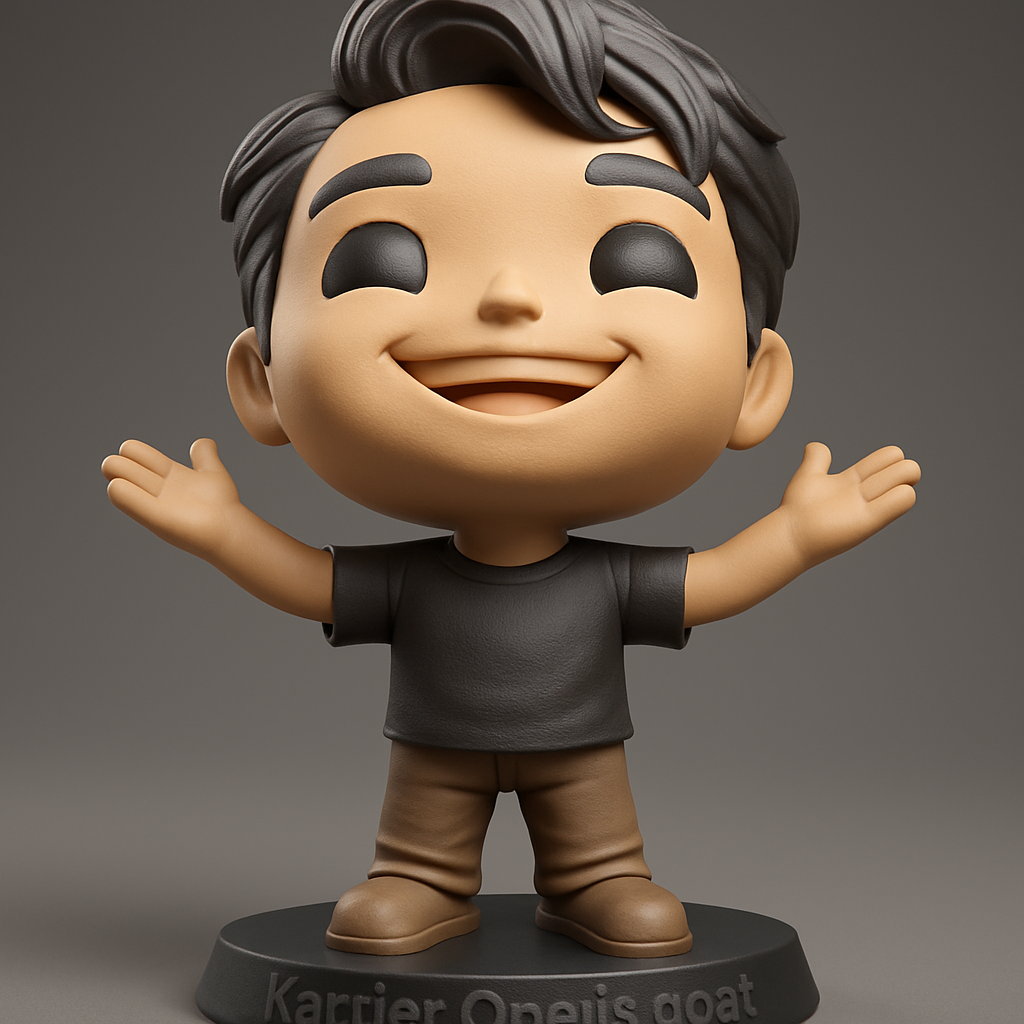 face anatomy 3d model-create 3d face model from photo_Happy Chibi Boy Figurine - Open Arms Welcome!