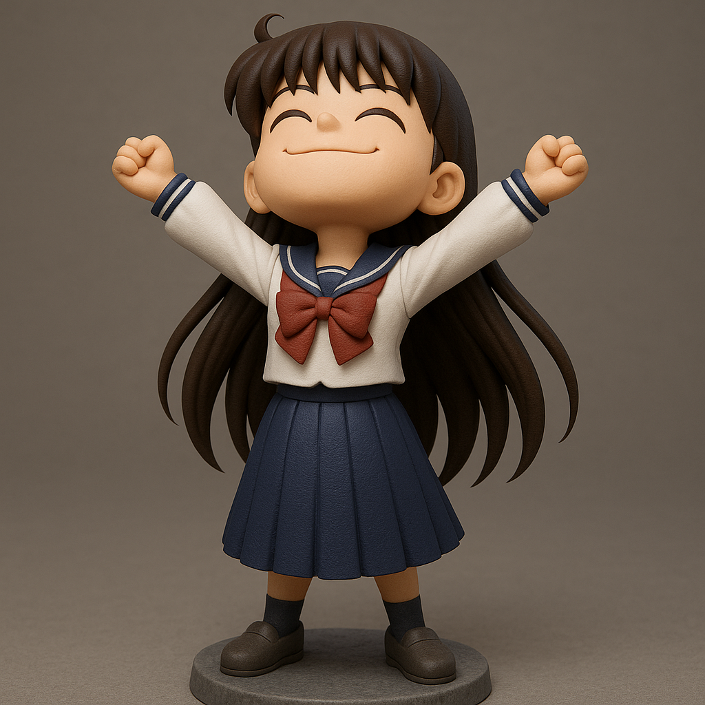 face anatomy 3d model-create 3d face model from photo_Joyful Schoolgirl Figure - Perfect for Display!