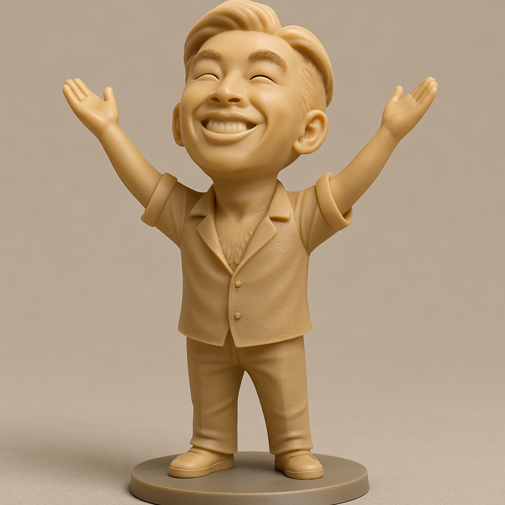 face anatomy 3d model-create 3d face model from photo_Optimistic Open Arms Figurine - Embrace Pure Joy