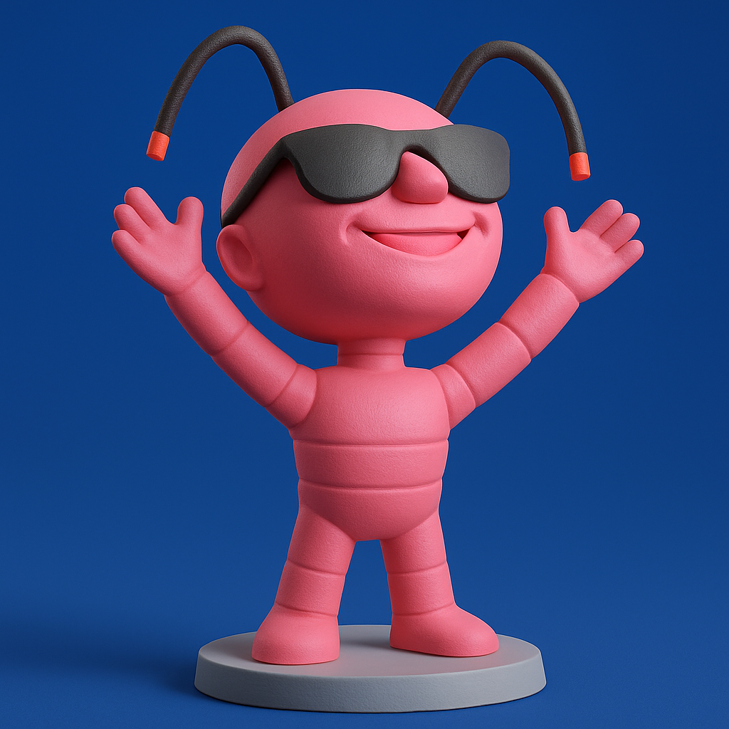 silhouette 3d printer maker-3d portrait printing_Playful Sunglasses Character 3D Model