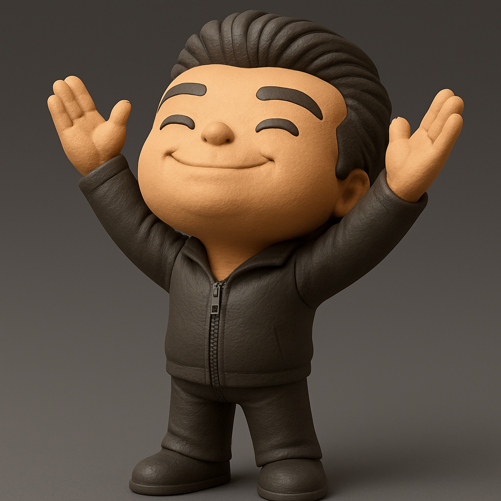 face anatomy 3d model-create 3d face model from photo_Happy Waving Character Figurine - Perfect Desk Buddy!